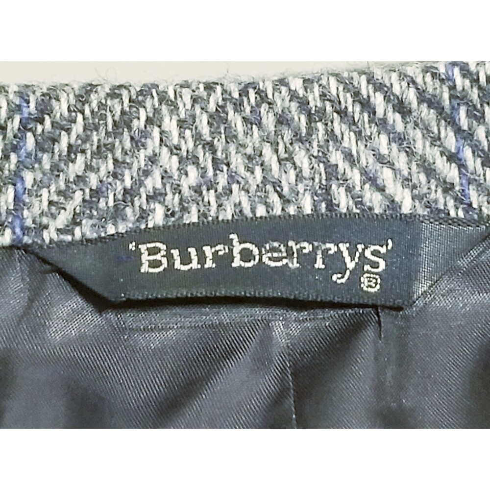 Burberrys Blazer Men Size 42 Gray Tweed Herringbone Wool Sport Coat Made in USA - Picture 5 of 8